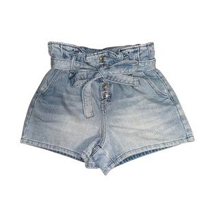 American Eagle Outfitters size 0  Paper Bag Light Blue High-Waisted Shorts